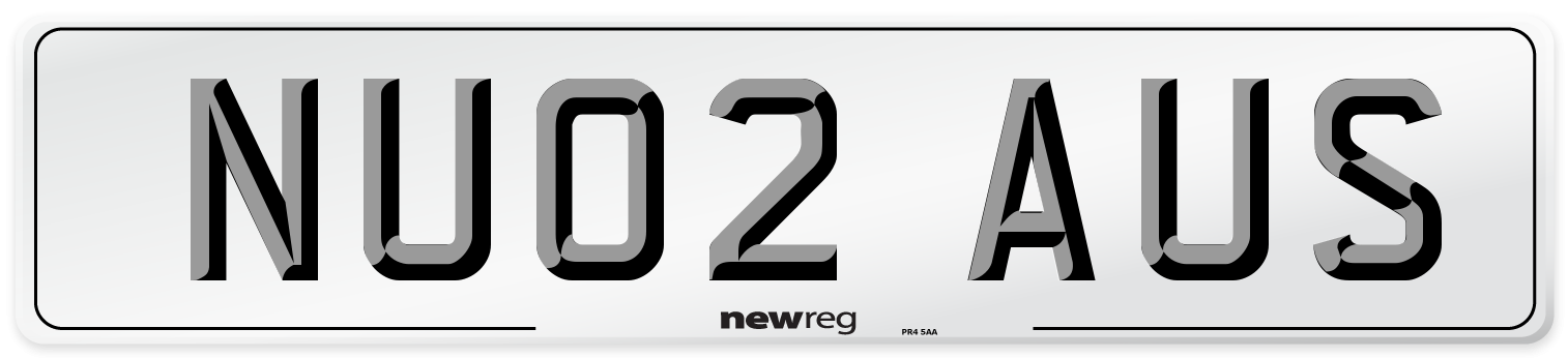 NU02 AUS Number Plate from New Reg